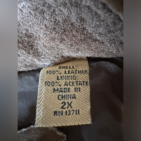 i.e. Relaxed Woman Brown Suede Leather Jacket Size 2XL - Picture 8 of 8